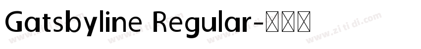 Gatsbyline Regular字体转换